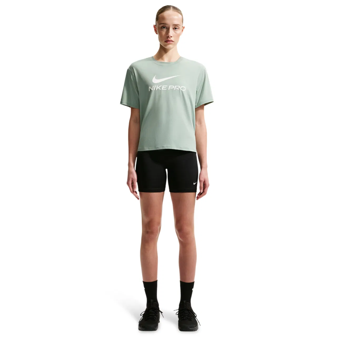 Женская футболка Nike Pro Dri-FIT 365 Loose Top, цвет White/Steam — фото 3