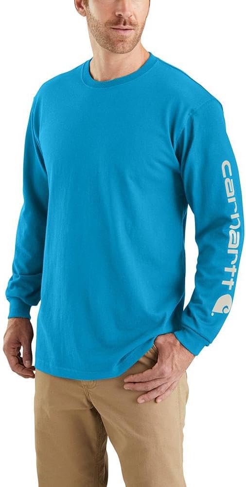 

Мужская свободная футболка Carhartt Heavyweight с длинными рукавами и графическим логотипом, Atomic Blue, Синий, Мужская свободная футболка Carhartt Heavyweight с длинными рукавами и графическим логотипом, Atomic Blue