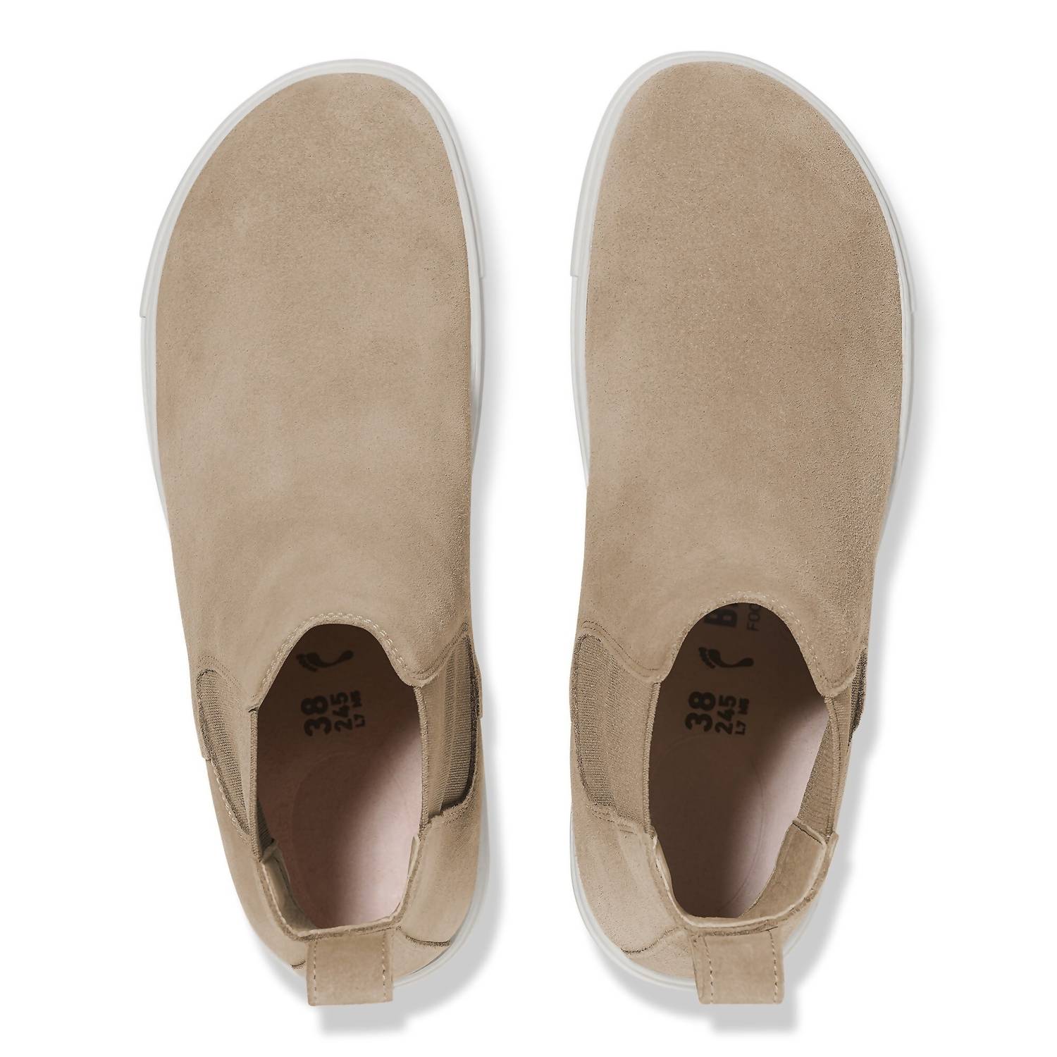 Женские ботинки Birkenstock челси на плоской подошве, серо-коричневый — фото 3