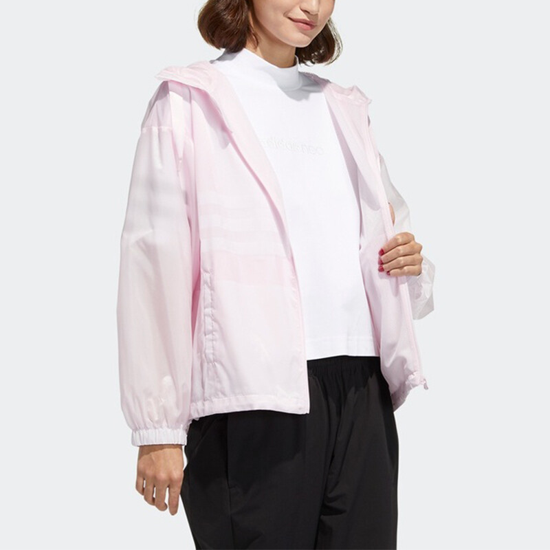 Куртка женская прозрачно-розовый Adidas Neo, цвет Clear Pink — фото 2
