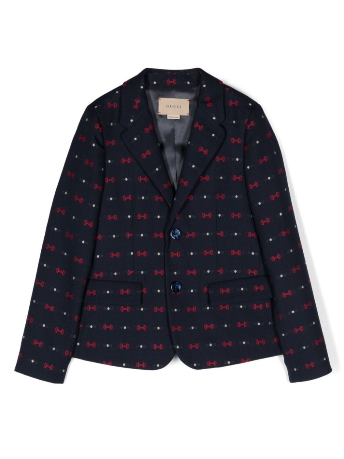 

Gucci Kids однобортный пиджак Children's Horsebit, синий