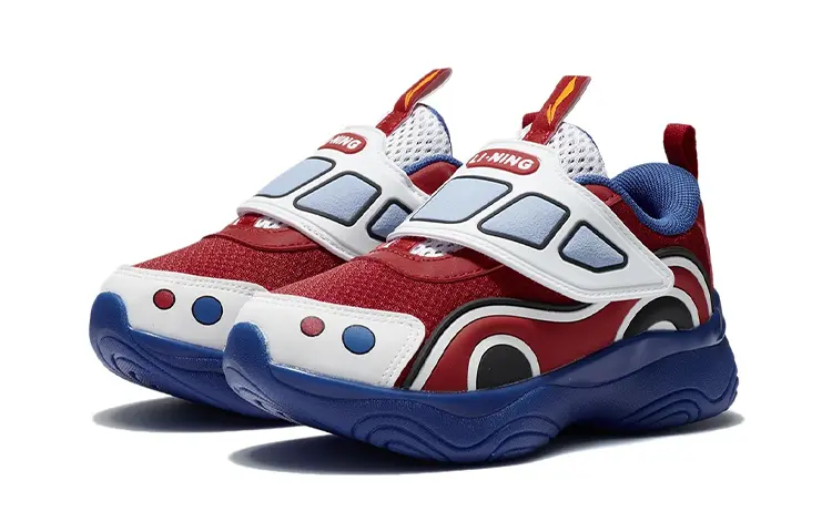 Кроссовки LINING YOUNG Kids Lifestyle Shoes PS Low-top Cinnabar Red/standard White — фото 3