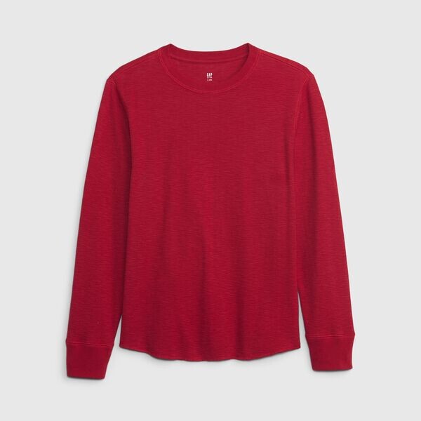 

Футболка с длинными рукавами из хлопка Gap, красный