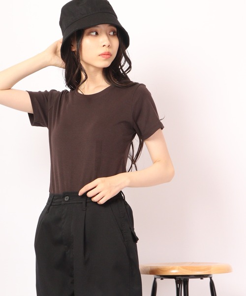 

Трикотажная футболка из органического хлопка в рубчик, с дезодорирующей и УФ-защитой ACE, коричневый