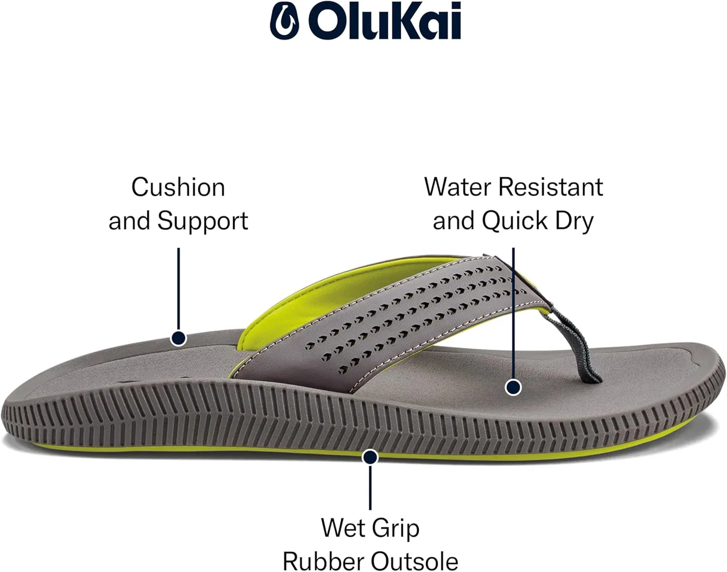 Сандалии водонепроницаемые OLUKAI, Graphite — фото 3