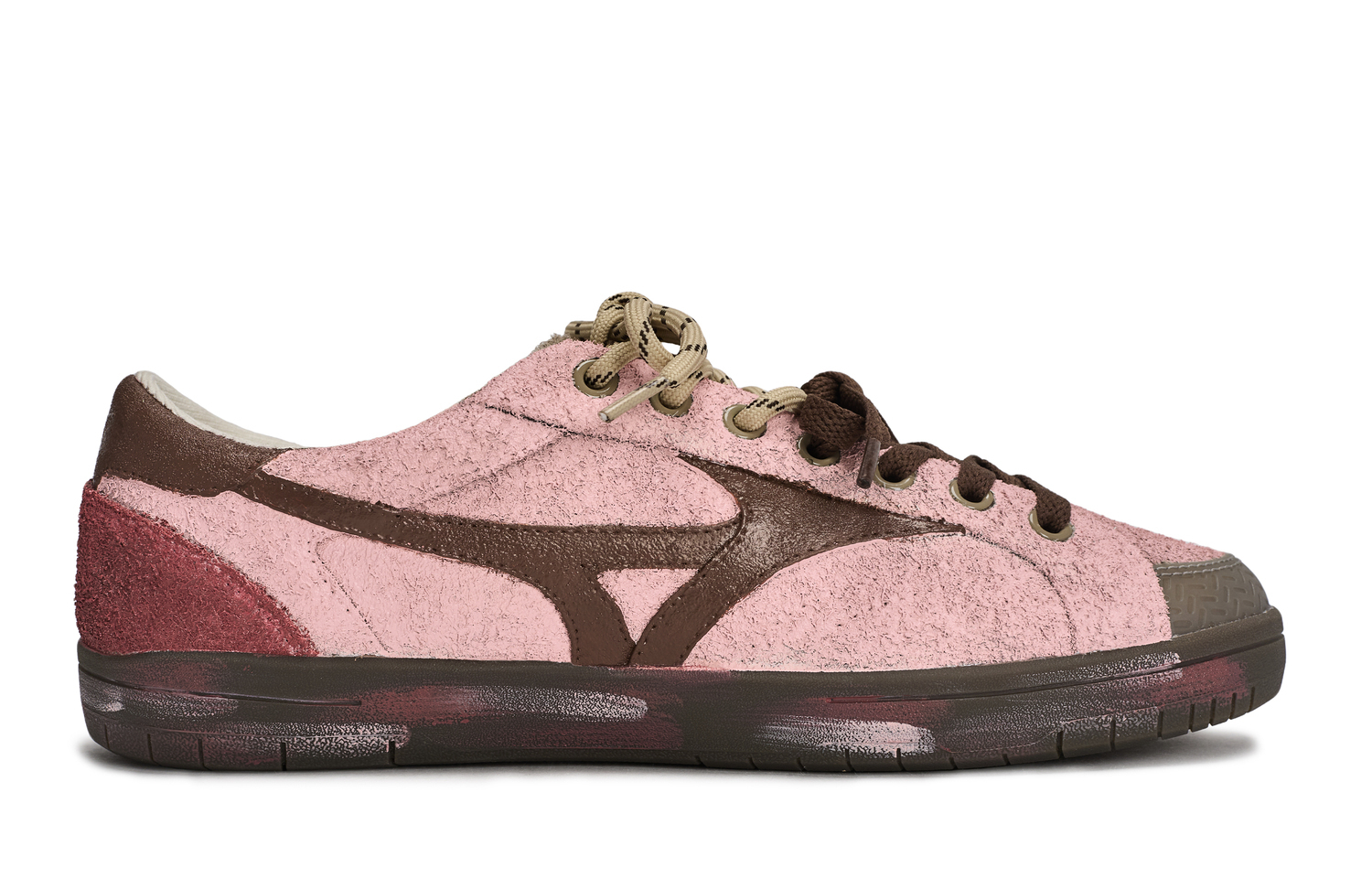 Mizuno CT CLUB 811 Manufacturing, Cherry Blossom Cocoa Low top Skateboard Shoes Unisex Pink Brown — фото 3