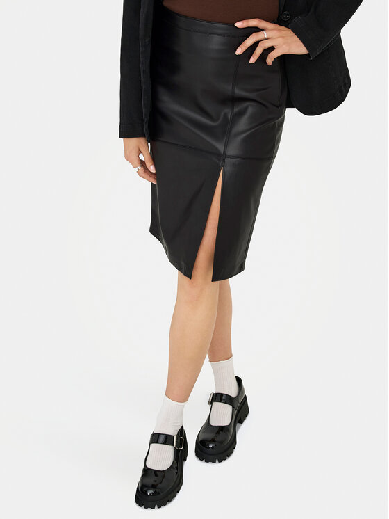 

Юбка из искусственной кожи slim fit Oline 15315998 Only, черный