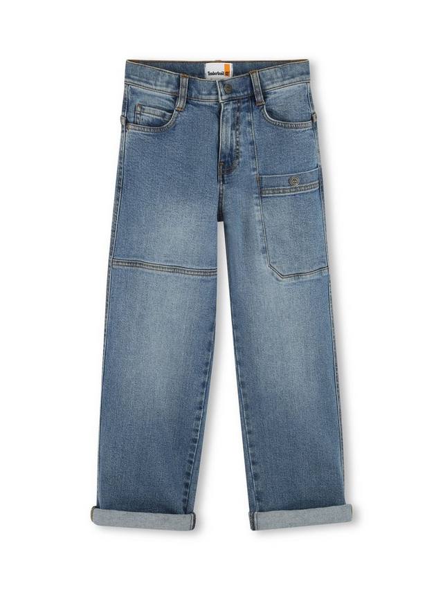 

Детские джинсы свободного кроя Timberland, Double Stone+Bleach