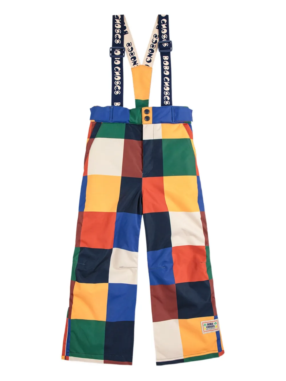 

Брюки с лямками и отделкой в технике пэчворк BOBO CHOSES, синий