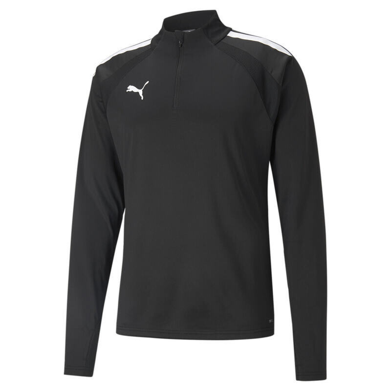 

Мужская футбольная футболка с молнией в четверть PUMA TeamLIGA Черный Белый
