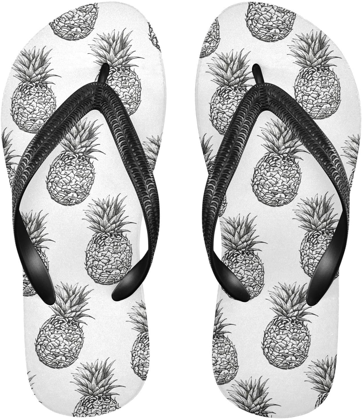 

Женские и мужские пляжные шлепанцы с ананасом, белые, резиновые, с противоскользящей подошвой, для душа и лета Sinestour