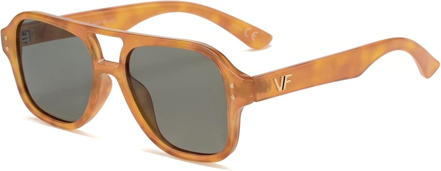 

Солнцезащитные очки-авиаторы OUWEN в стиле ретро, ​​поляризованные, квадратной формы, для женщин и мужчин, модные дизайнерские прямоугольные солнцезащитные очки в стиле 70-х OW2239, Brown/Green