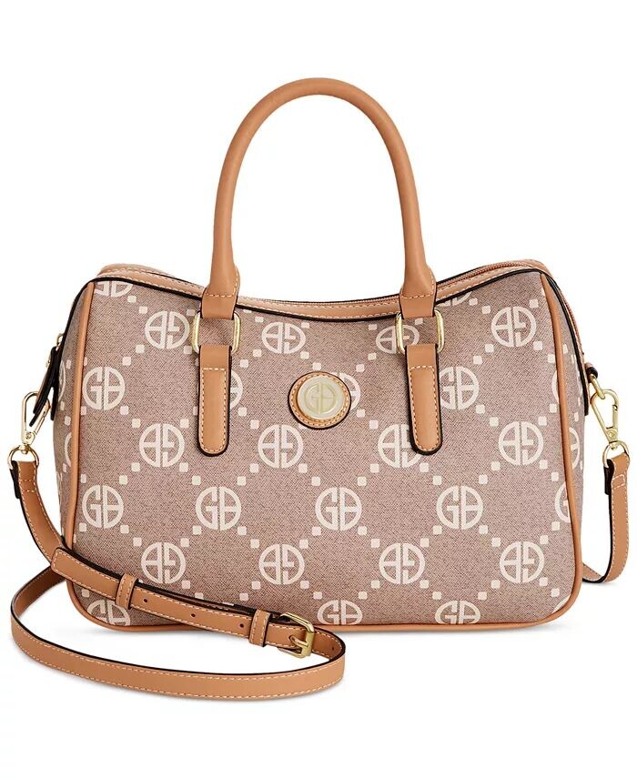 

Маленькая сумка-портфель Monogram Signature Dip Giani Bernini, бежевый