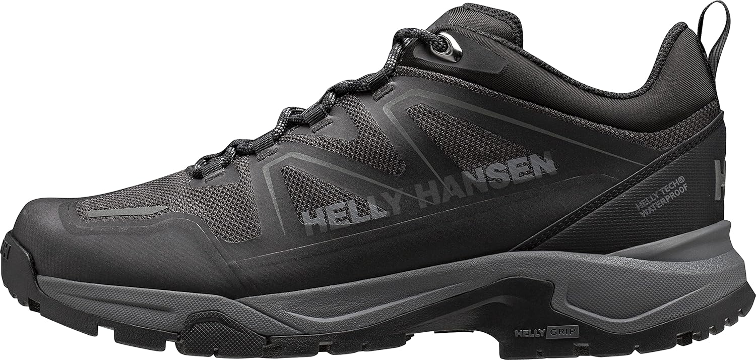 

Водонепроницаемые походные ботинки для мужчин Helly Hansen Cascade Low HT - прочная обувь для активного отдыха, легкие и удобные ботинки для треккинга, черный