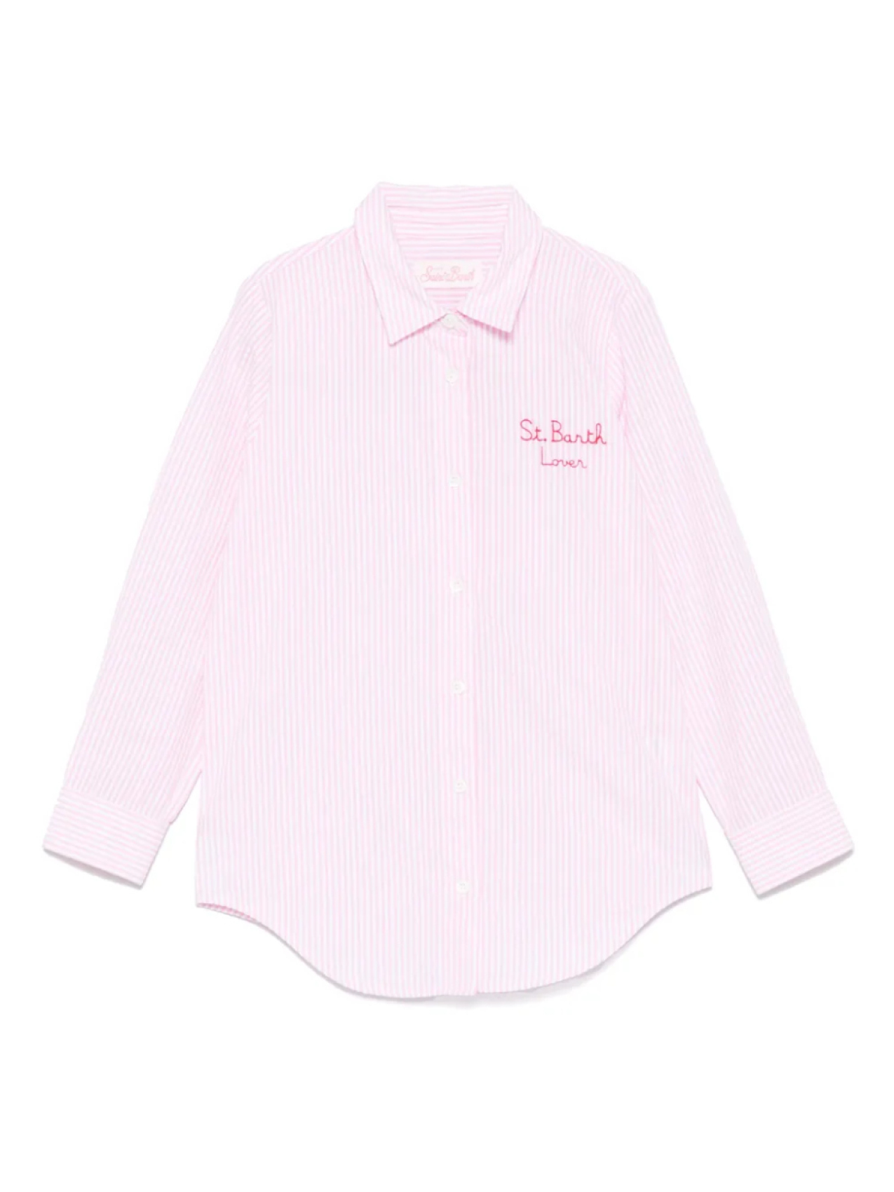 

Полосатая рубашка Бригитты MC2 Saint Barth Kids, розовый