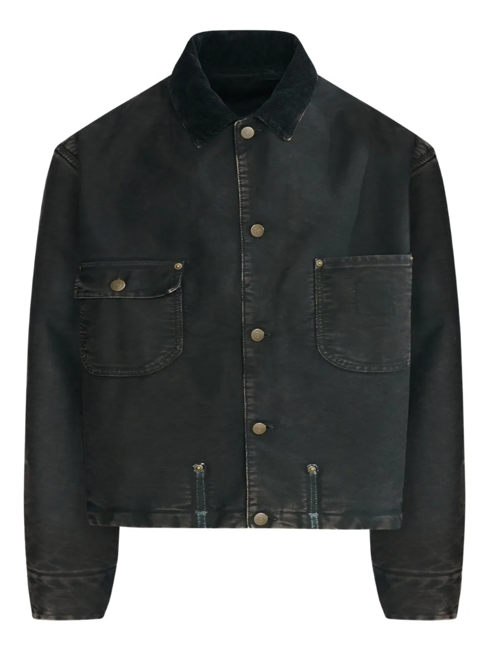 Джинсовая куртка с накладными карманами MAISON MARGIELA, черный