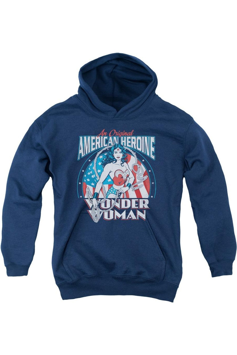 

Толстовка с капюшоном American Heroine от DC Comics Gildan, темно-синий