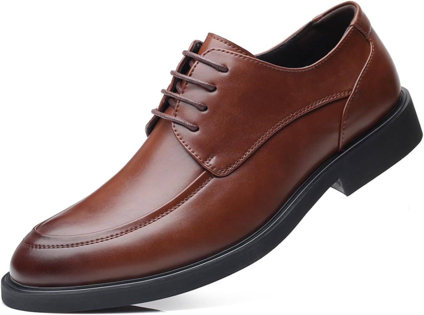 

Мужские классические туфли KYOESCAI Оксфорды для мужчин, формальные деловые и свадебные туфли с шнуровкой, коричневый