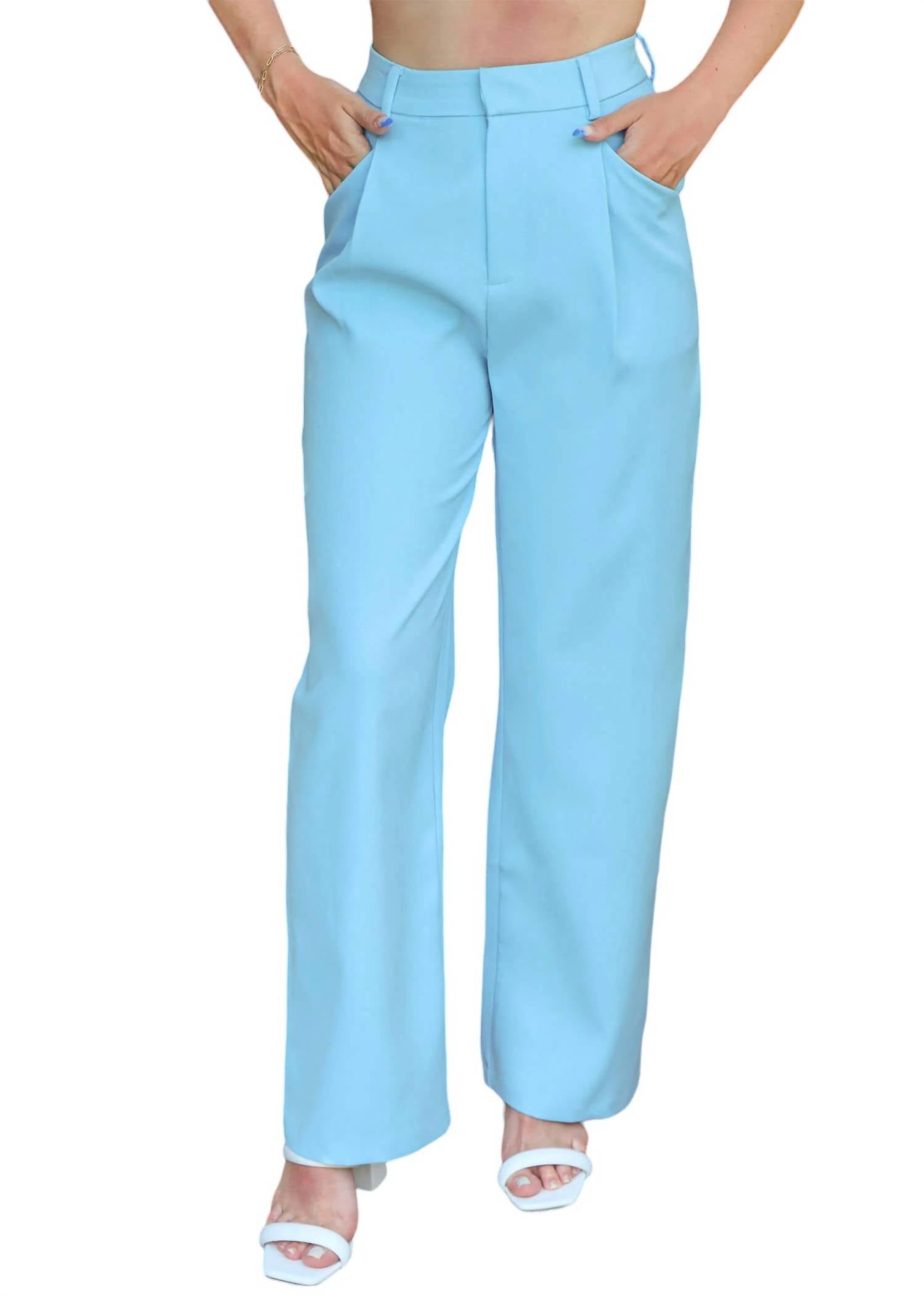 

Классические брюки для костюма в цвете Ocean Blue 2.7 AUGUST APPAREL