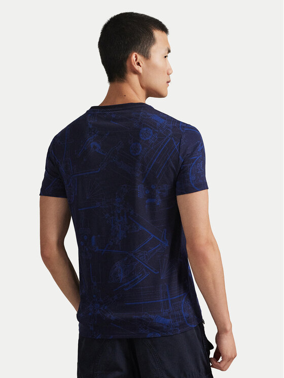 Футболка custom slim fit 710P04019001 Polo Ralph Lauren, синий — фото 3