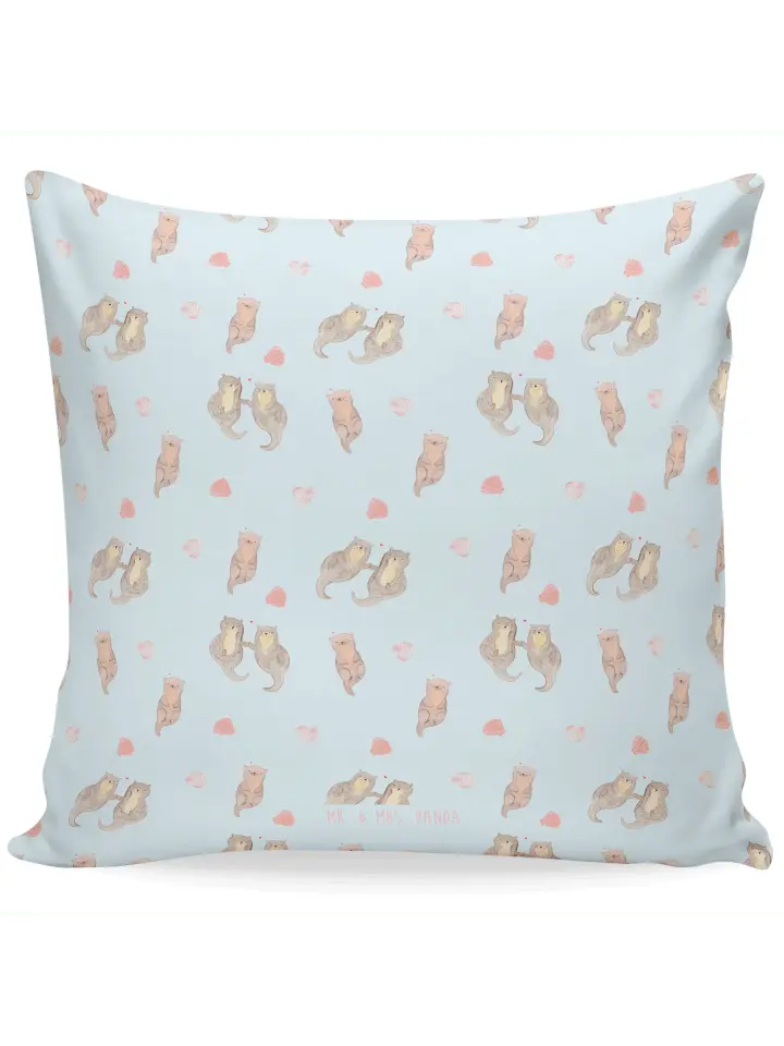 

Подушка Mr & Mrs Panda 40x40 Otter Hände halten, синий