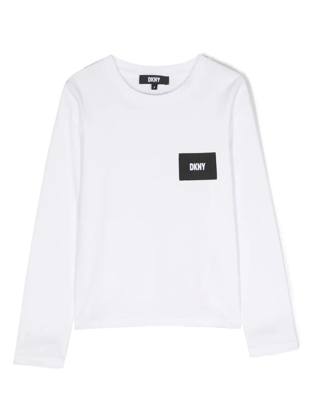 

Футболка с длинными рукавами и нашивкой-логотипом Dkny Kids, белый