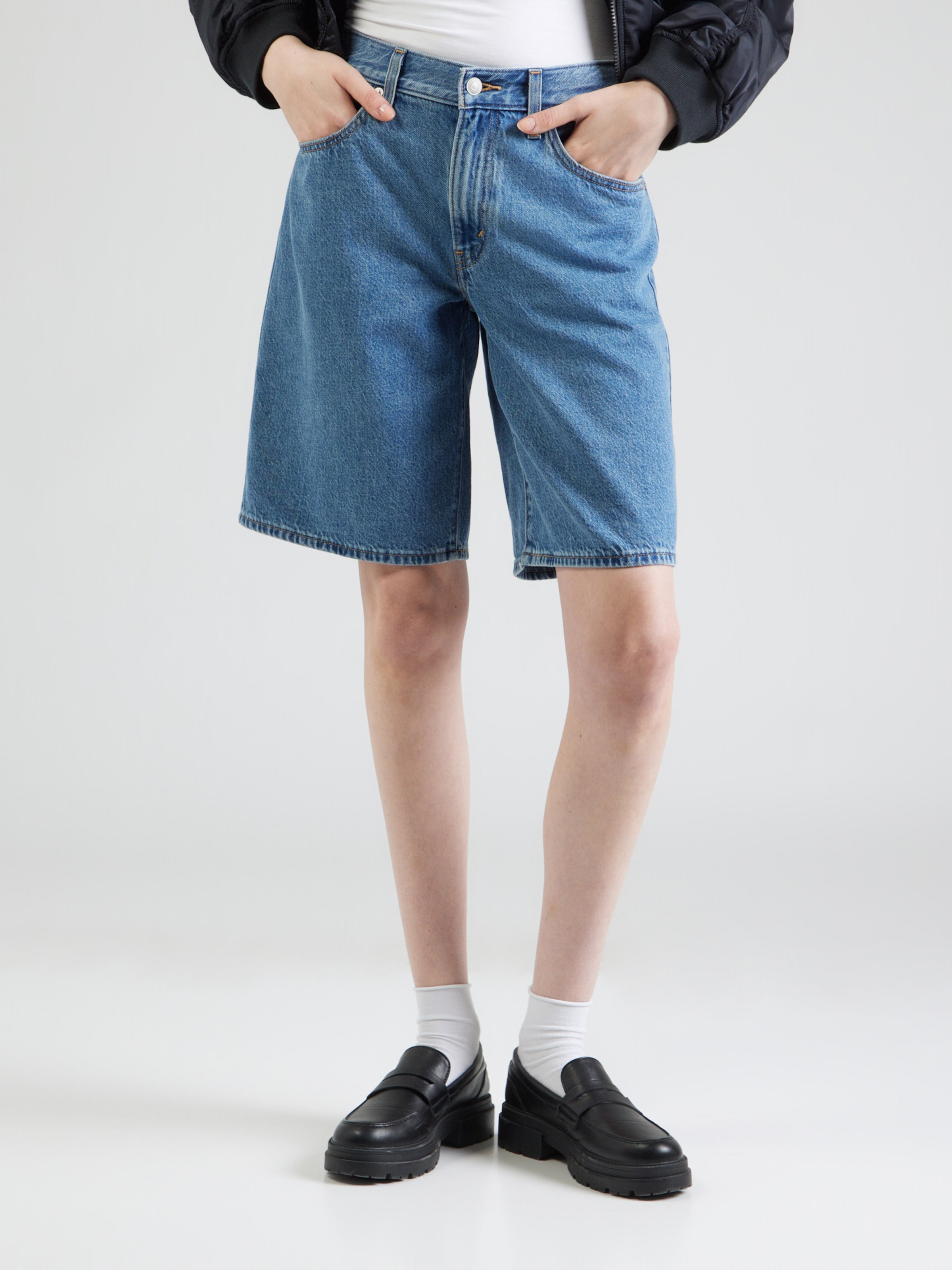 LEVI'S  Свободные джинсовые шорты 'Baggy Dad Jorts' в синем дениме — фото 3