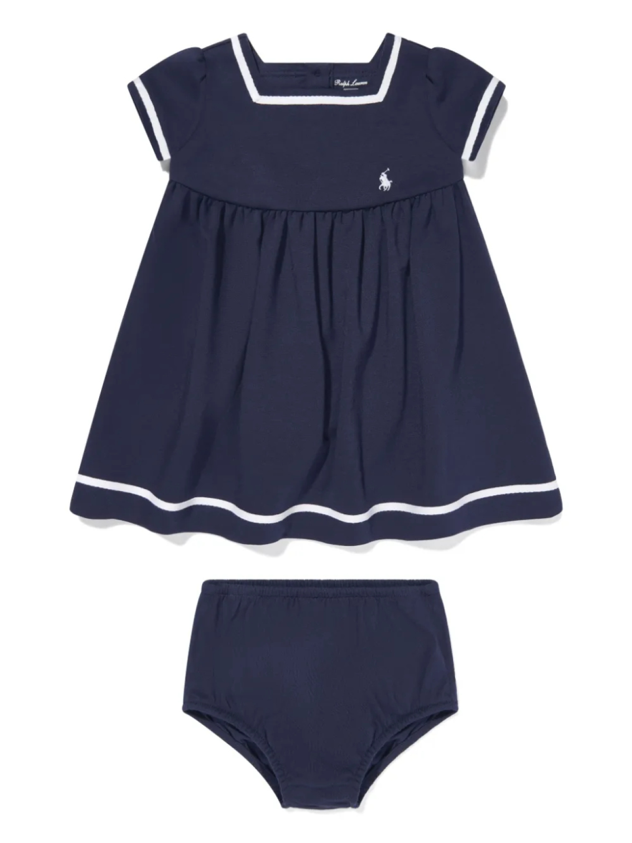 

POLO RALPH LAUREN KIDS Платье Polo Pony с вышивкой (комплект из двух), синий