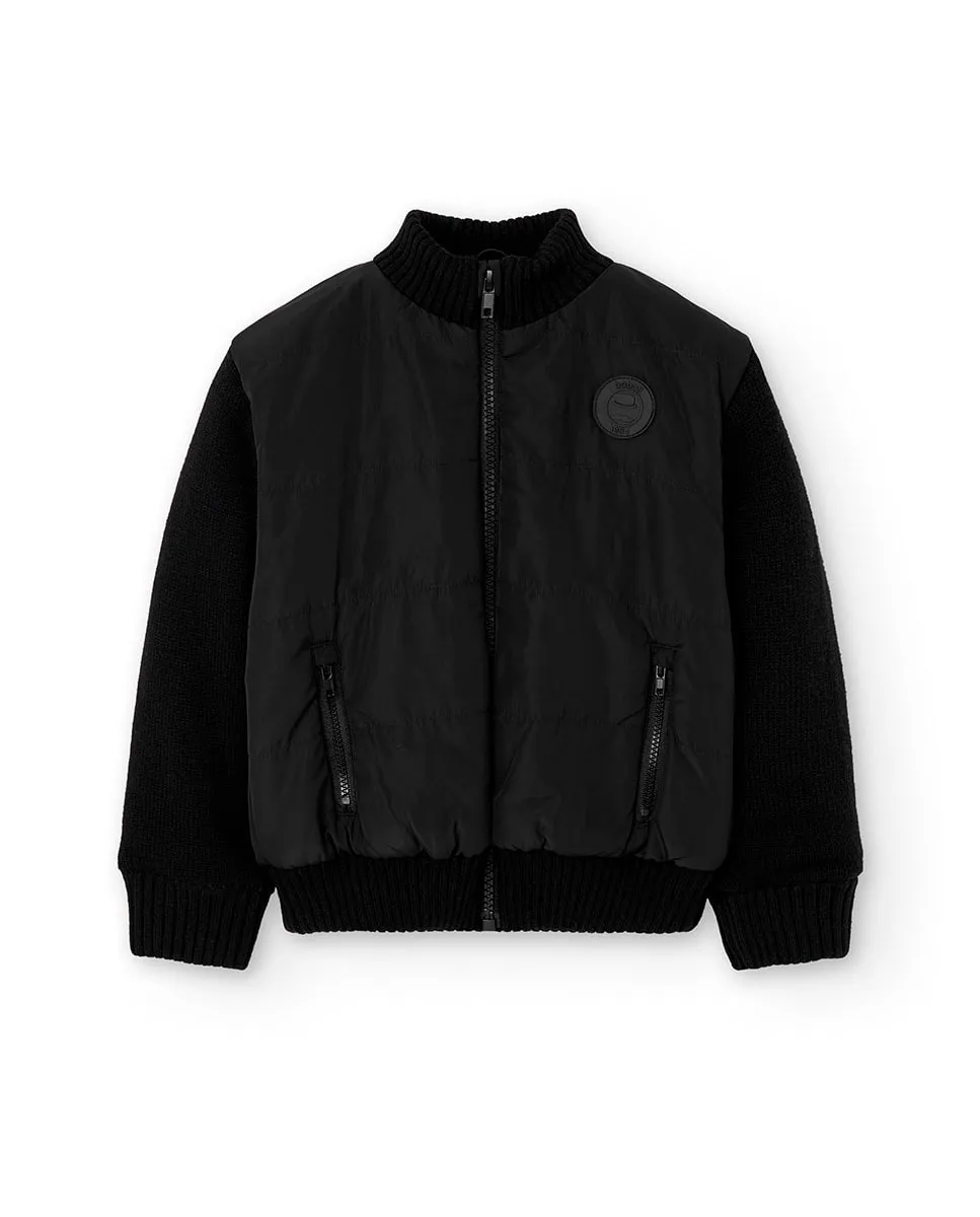 

Куртка для мальчика с длинным рукавом и воротником-стойкой Boboli, черный