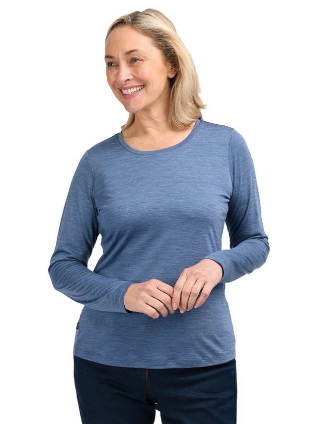 

Женский топ с длинными рукавами из смесовой шерсти Merino Cool Rohan, Ocean Blue Marl