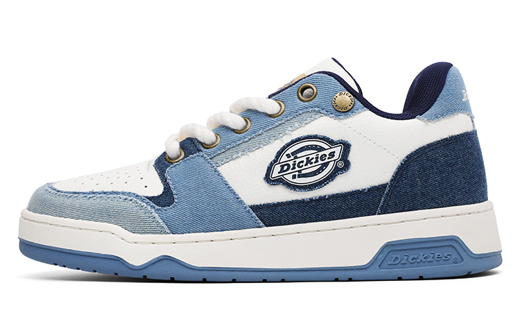 

Мужские бело-голубые скейтерские кеды Low-Top Dickies к 100-летию бренда