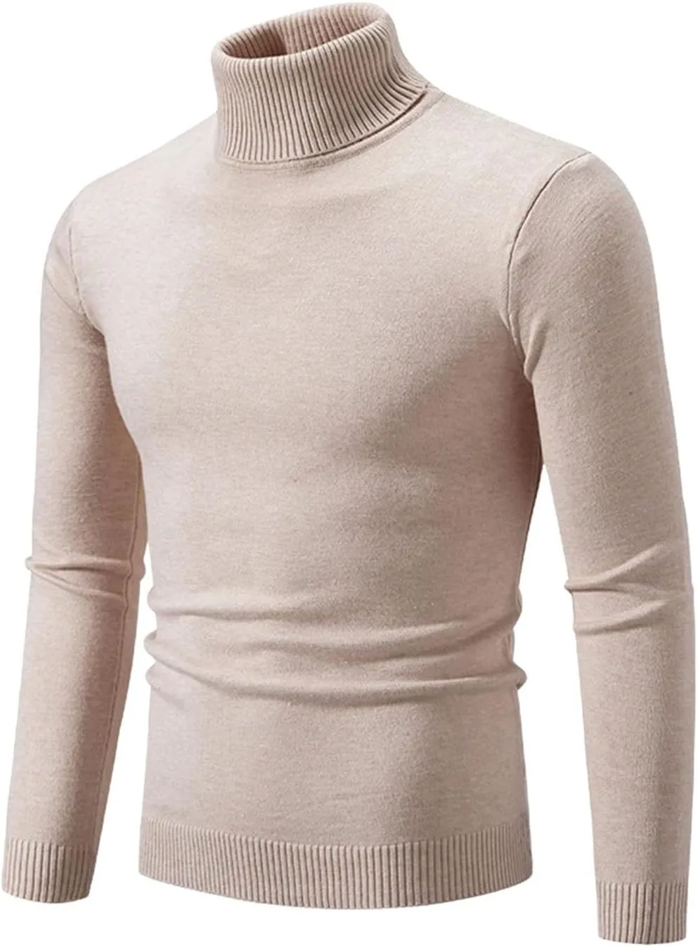 

Мужской свитер с высоким воротником, качественный, приталенный