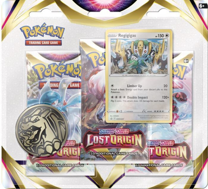 

Комплект из 3 блистерных карточек Lost Origin Regigigas Pokemon