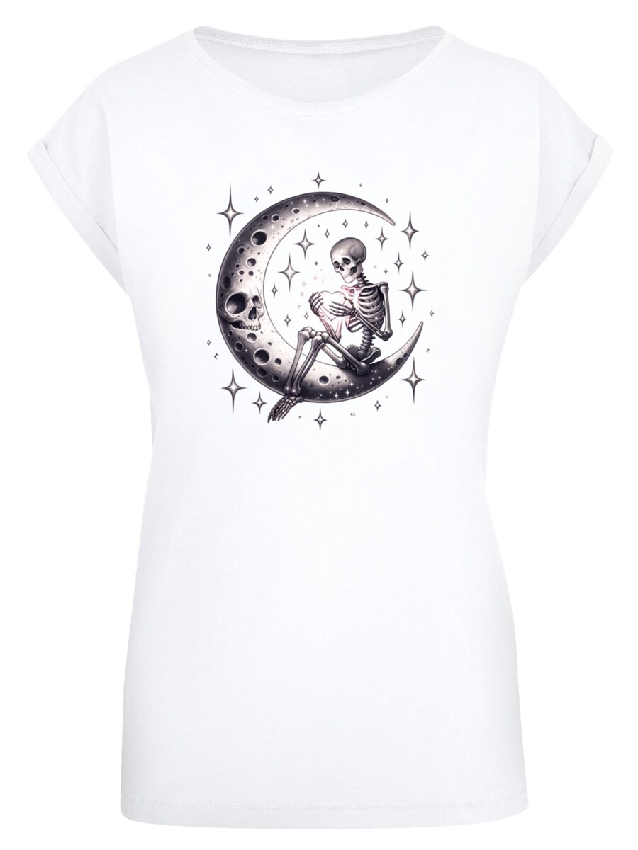 

Рубашка F4NT4STIC Gothic Valentinstag Skelett Mond, белый