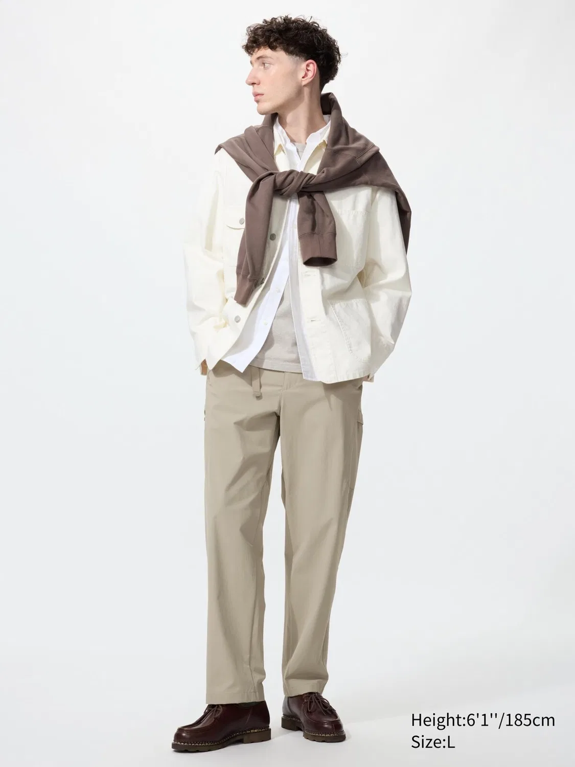 Брюки Uniqlo, с пряжкой пояса, оливковый — фото 2