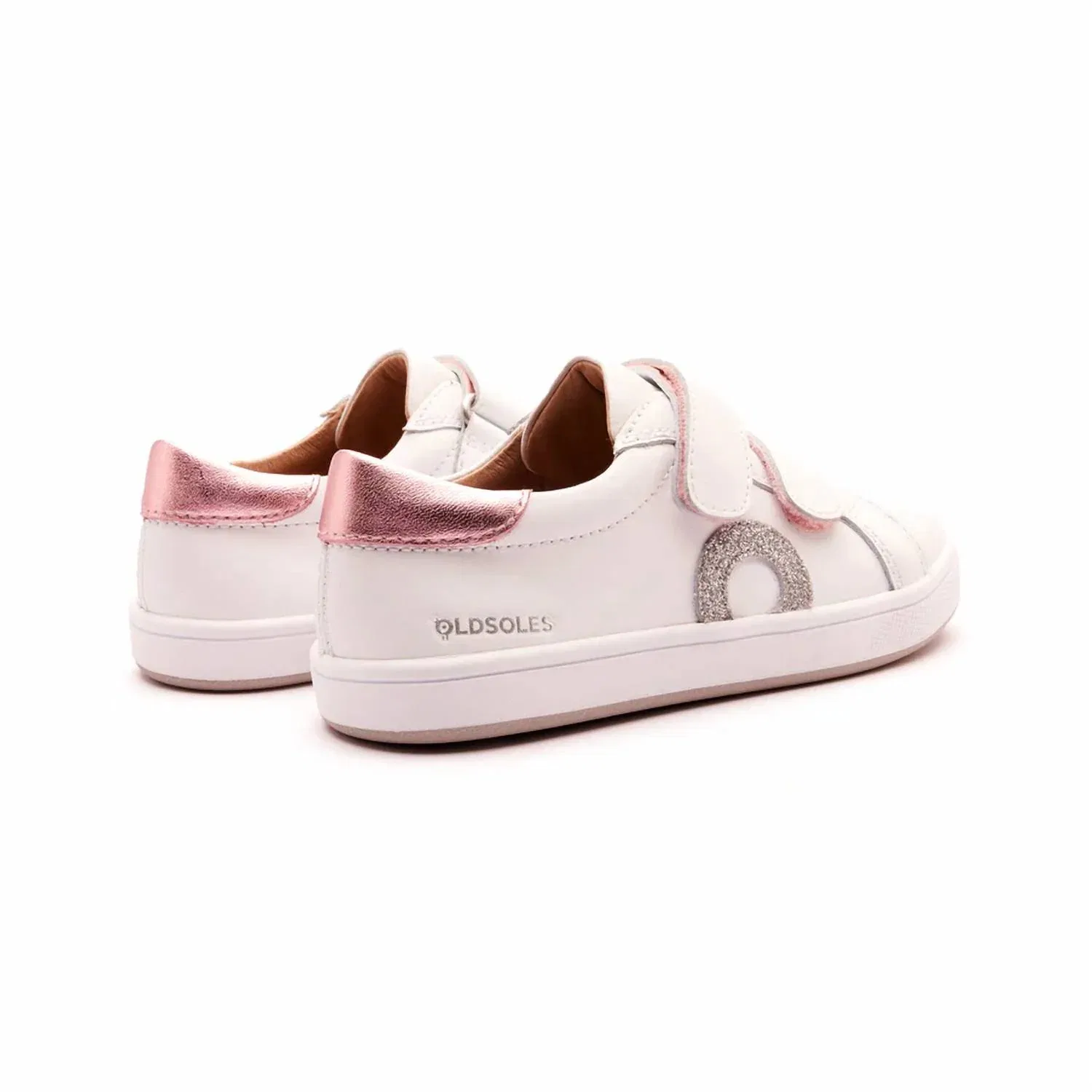 Детские кроссовки на двойной липучке Kix Double Strap VL Half Circle Old Soles, Snow/Pink Frost — фото 3
