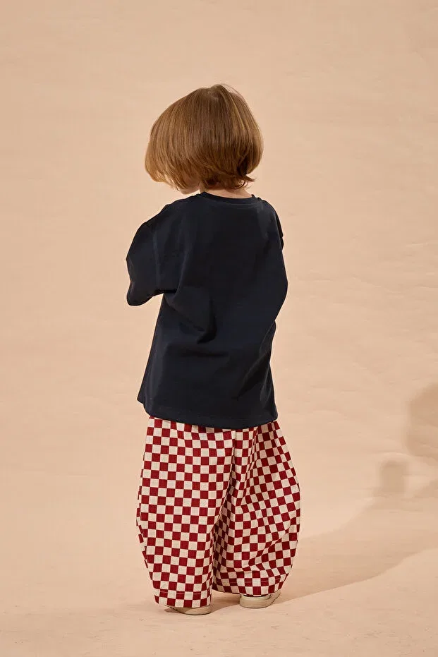 Детская футболка оверсайз с принтом Fahhar Kids, Navy Blue — фото 4