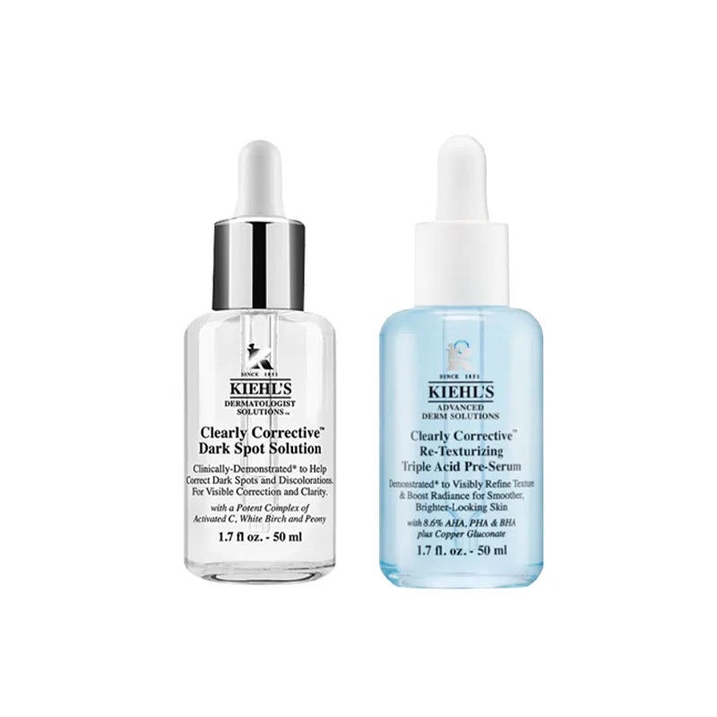 Набор сывороток для лица Kiehl's Skin Refining Lotion Set, 50 мл+50 мл, Kiehl's, White Bottle Serums