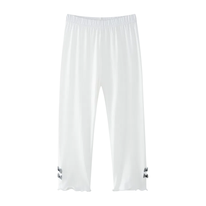 Детские леггинсы для девочек хлопковые Red bean, White
