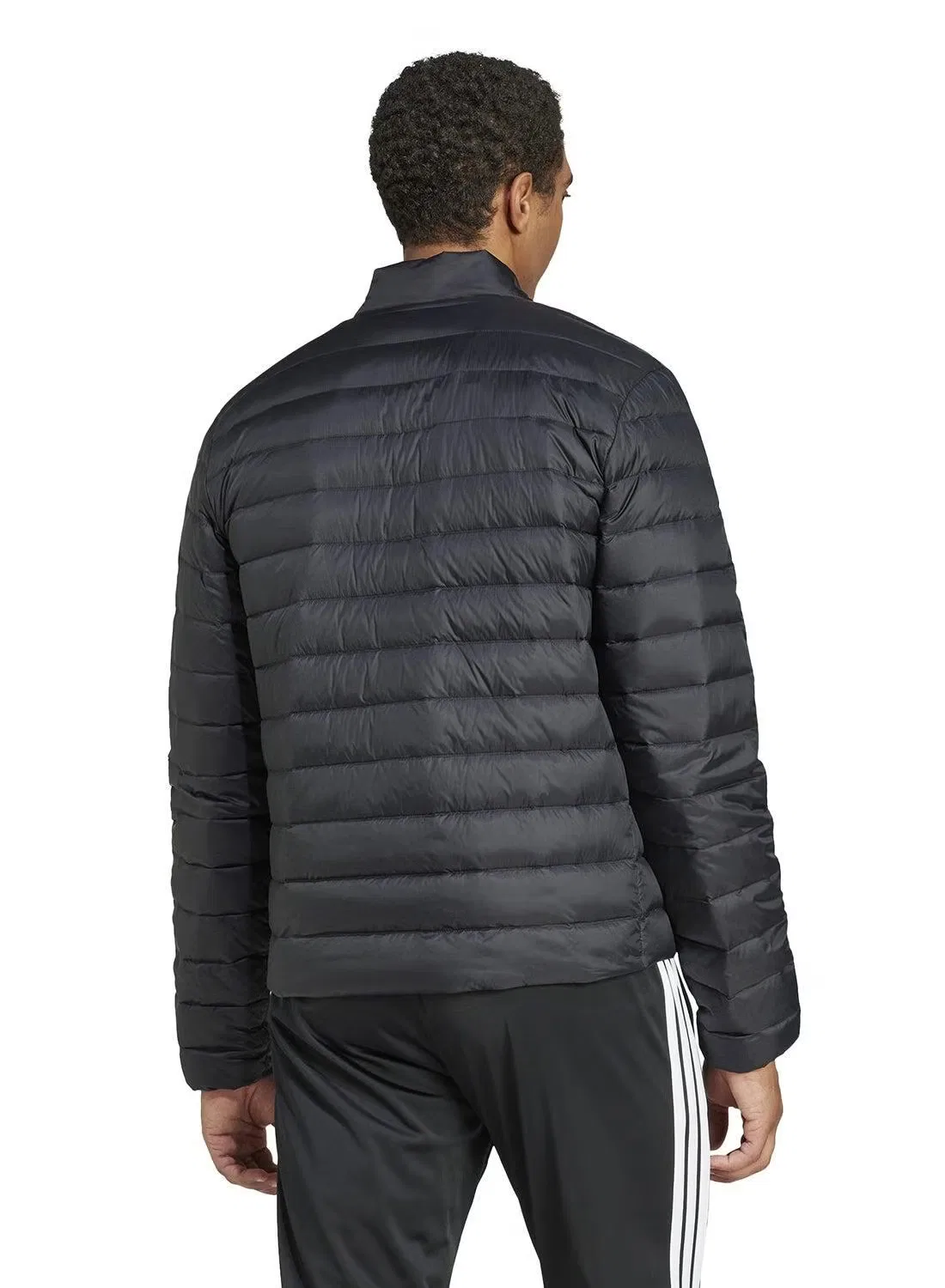 Куртка пуховая легкая Helionic light down jacket Adidas, черный — фото 2