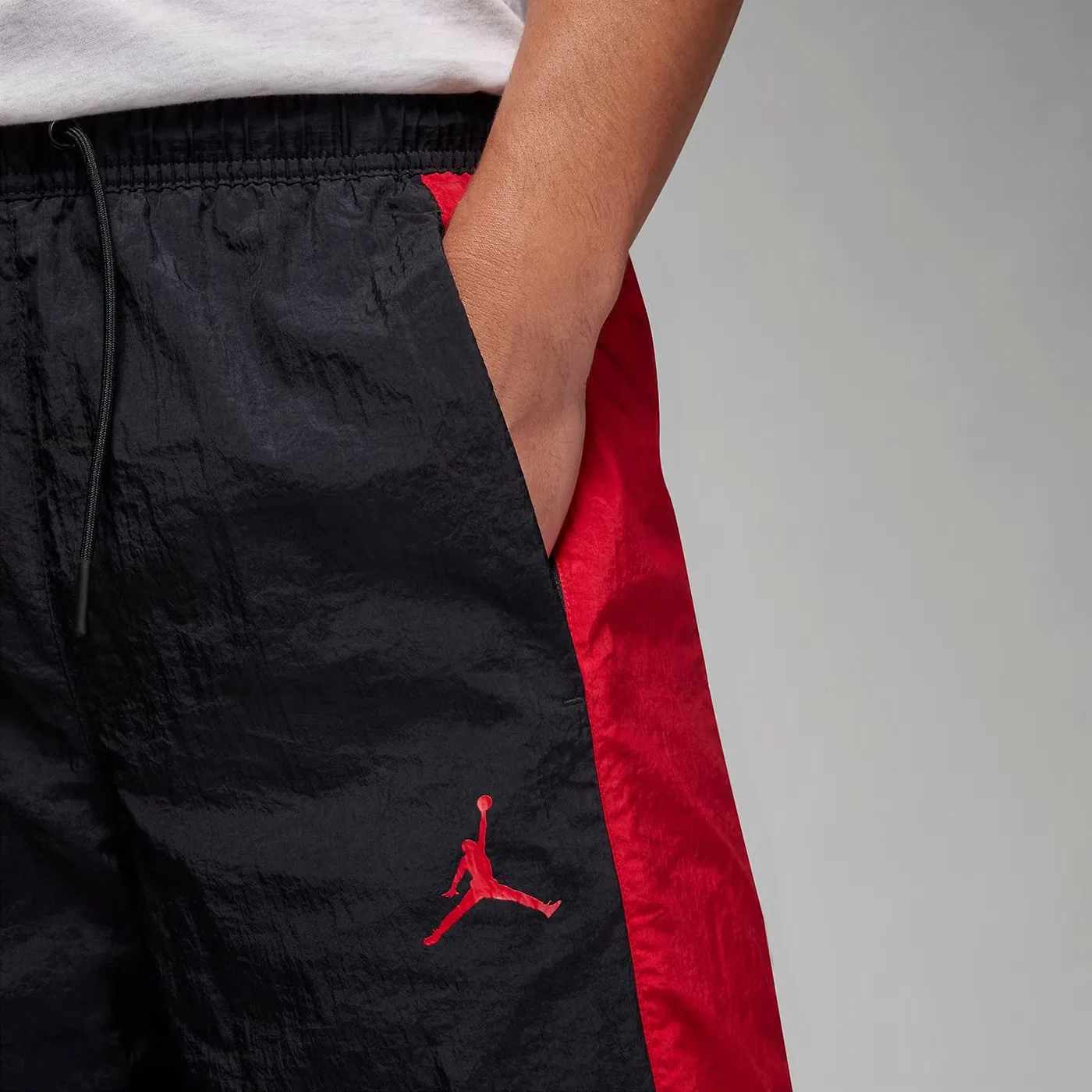 Штаны спортивные с логотипом Air Jordan, черный, красный — фото 2