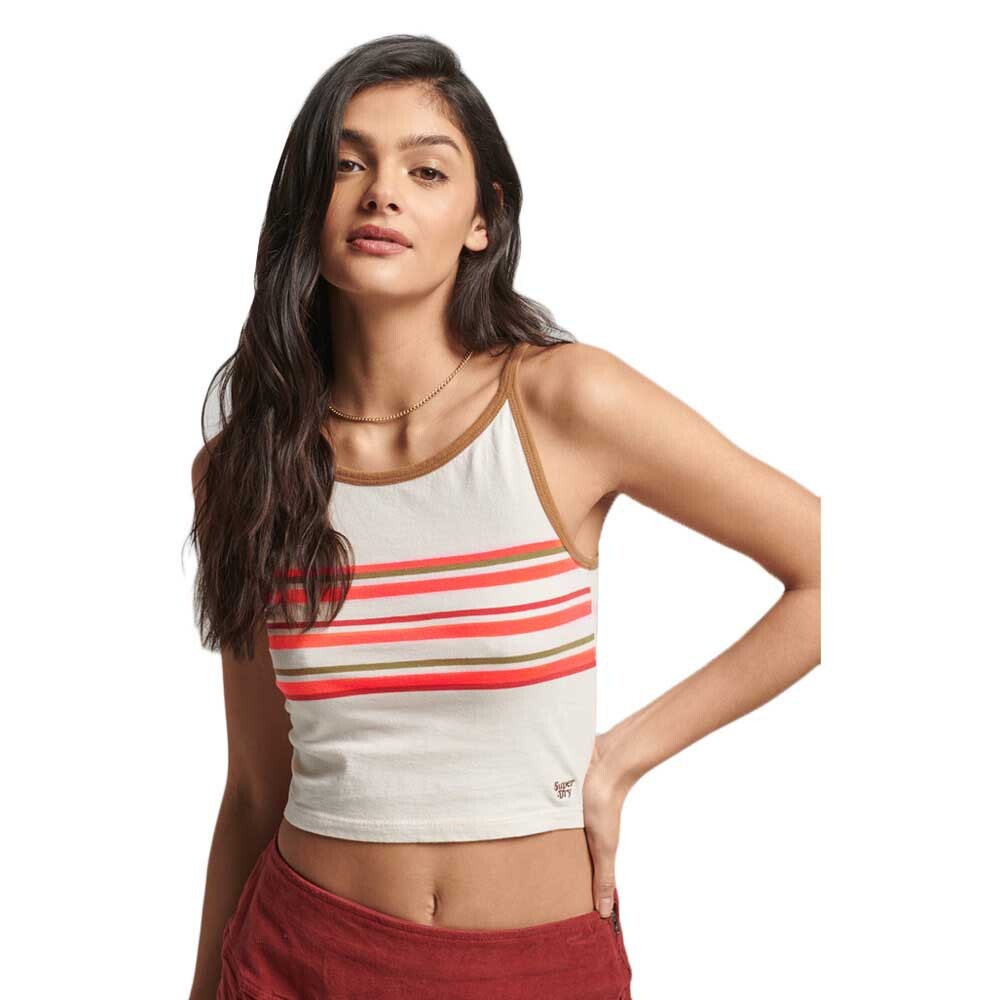 

Базовый слой без рукавов Superdry Vintage Stripe, бежевый