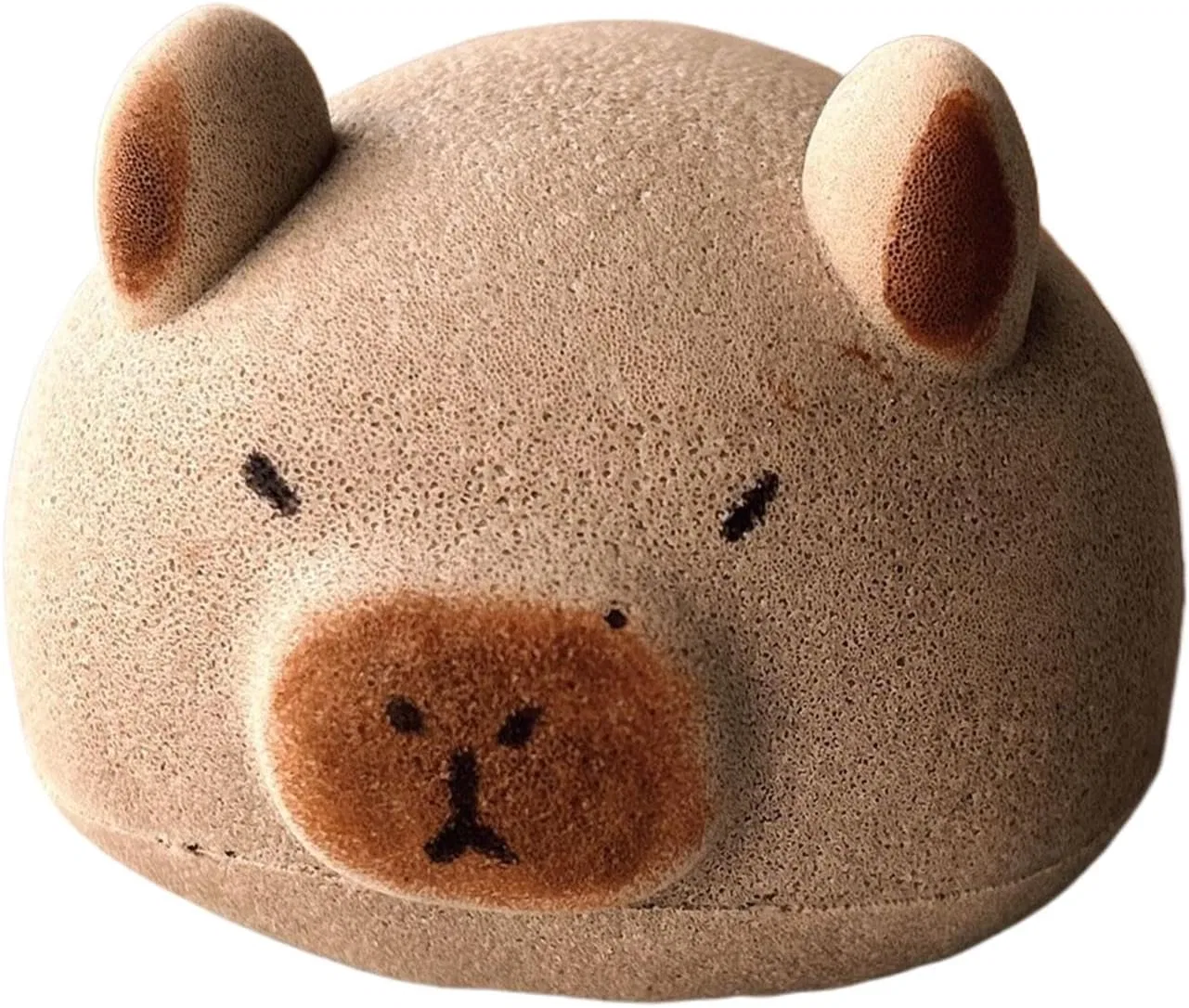 Мочалка для тела Capybara, 12.5x10 см, Коричневый Generic