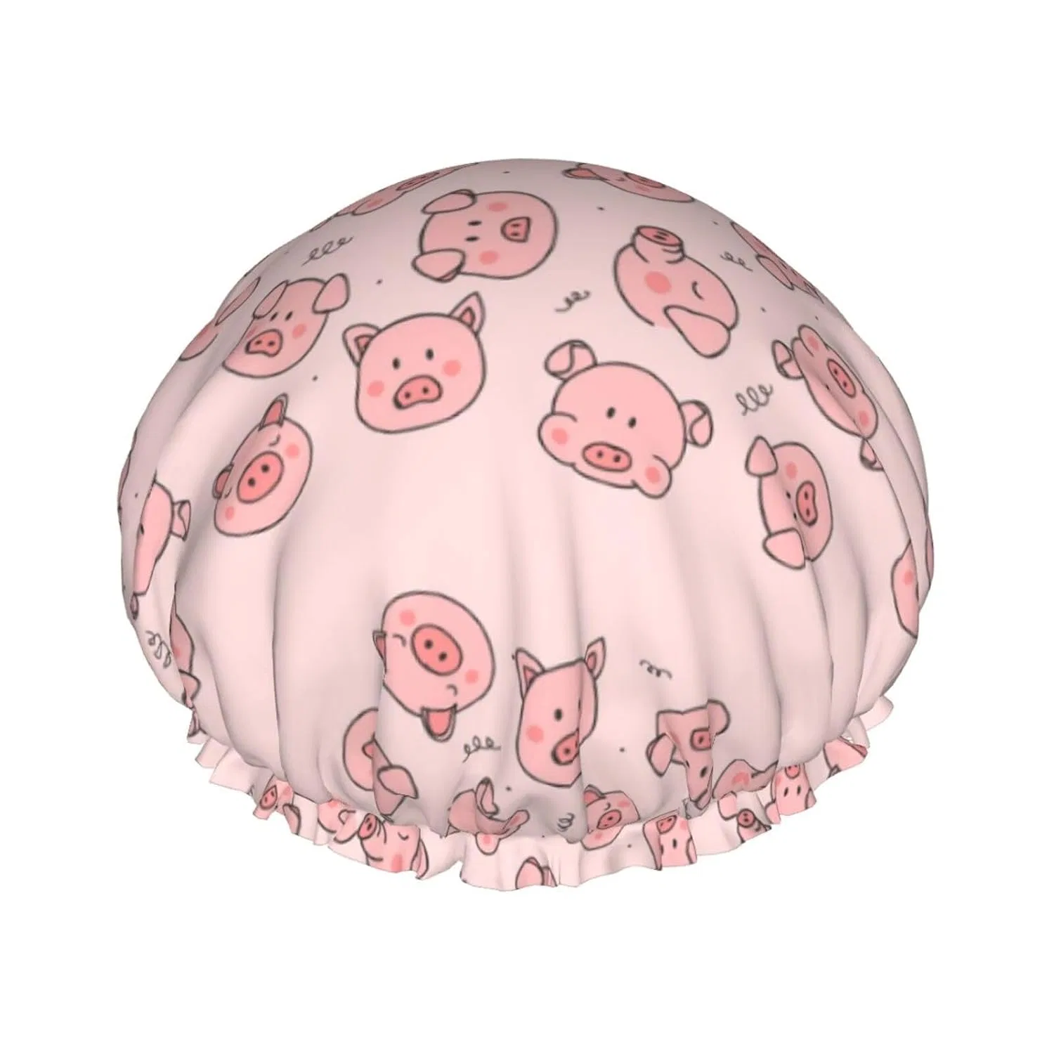 Шапочка для плавания с принтом милой свинки, JBYJBX, Pink Cute Pig