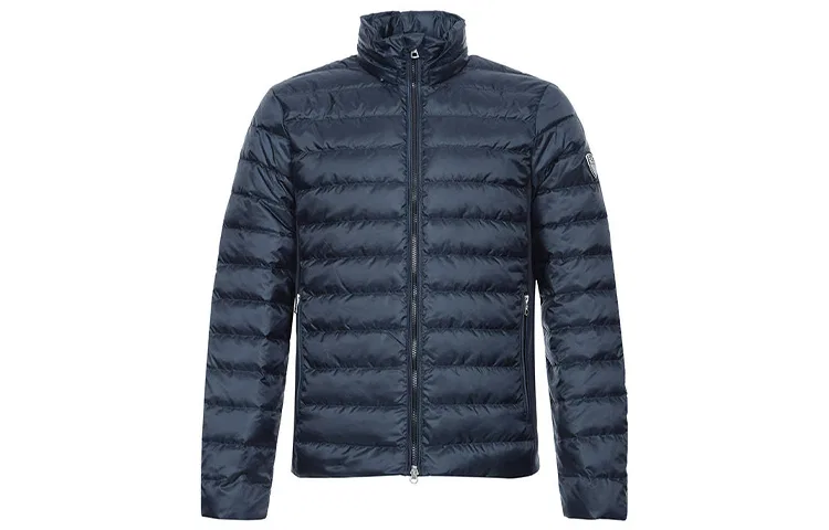 Мужское пальто-пуховик с воротником-стойкой EMPORIO ARMANI, Dark Blue