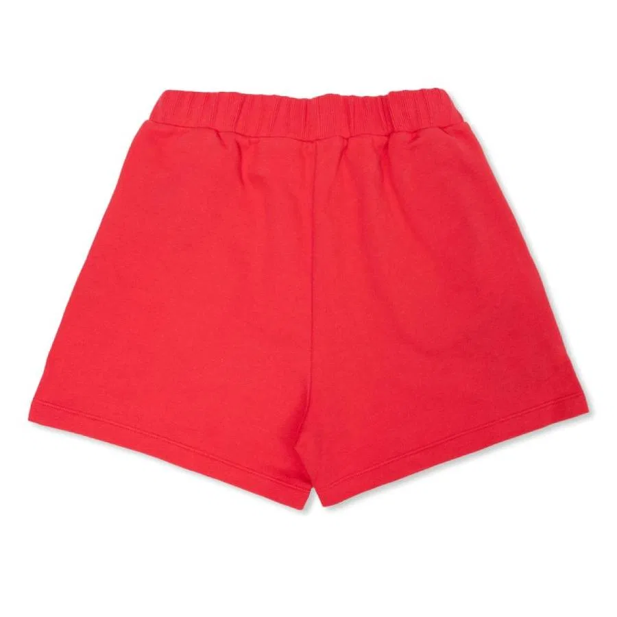 Шорты хлопковые с рельефными пуговицами Girls Embossed-Buttons Cotton Shorts Balmain, Red — фото 2