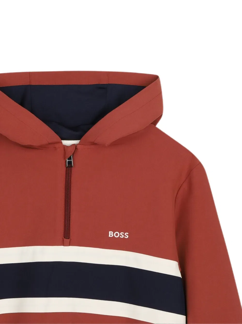 Толстовка с капюшоном BOSS Kidswear, красный — фото 3