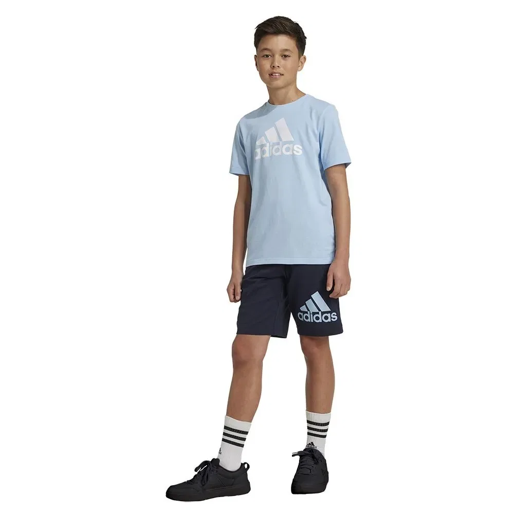 Шорты хлопковые Big Logo Adidas, синий — фото 4