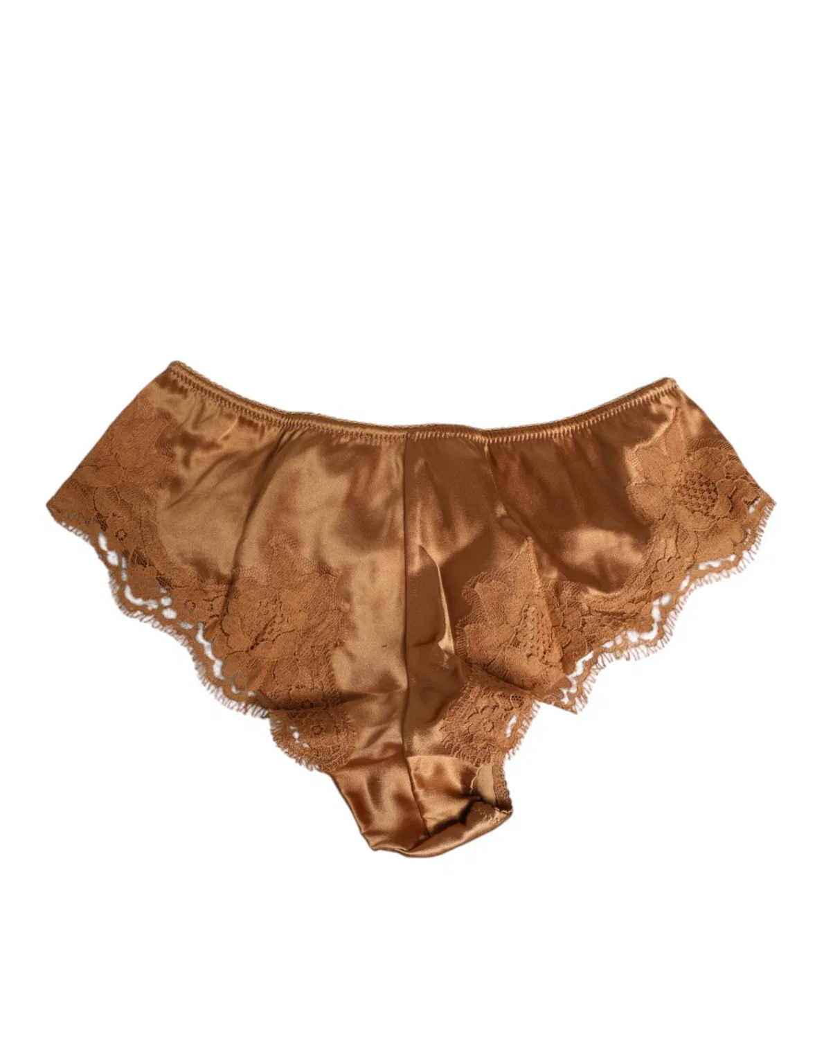 Женские трусы-слипы с кружевными вставками Dolce & Gabbana, Brown — фото 4