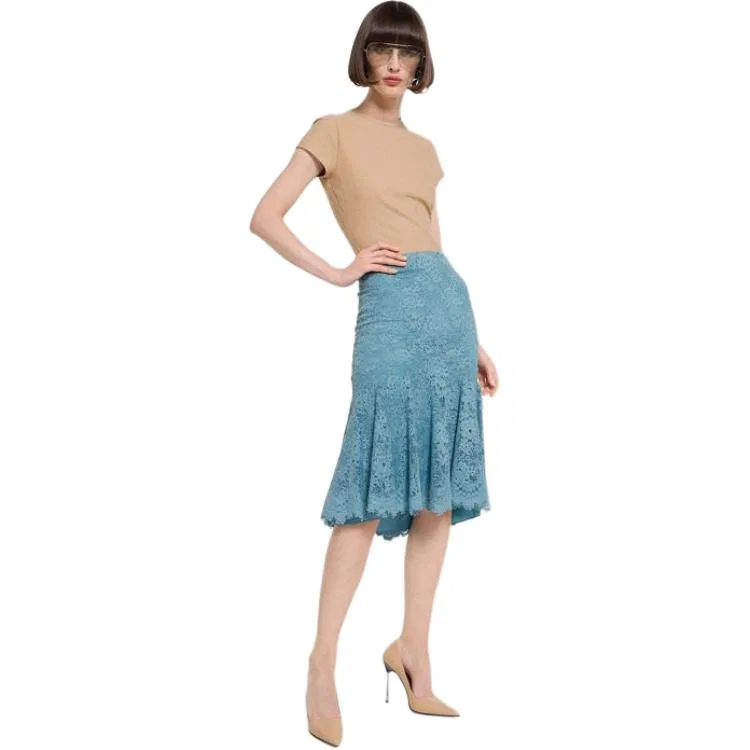 Женская юбка миди Casual Light Blue GUCCI, Light Blue — фото 3